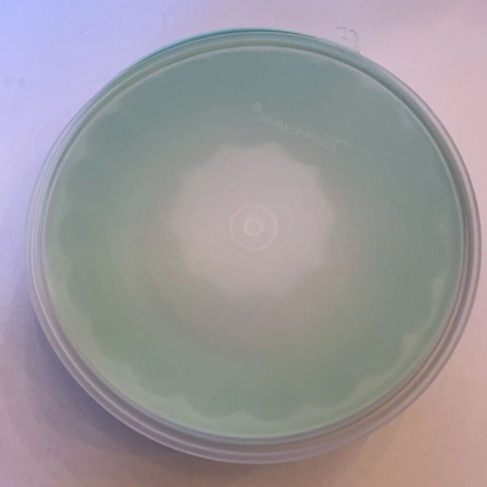 Vintage TUPPERWARE 3-Piece 9.5” Jello Mold Ice Ring Mint Green 1202‎ 1201 1203